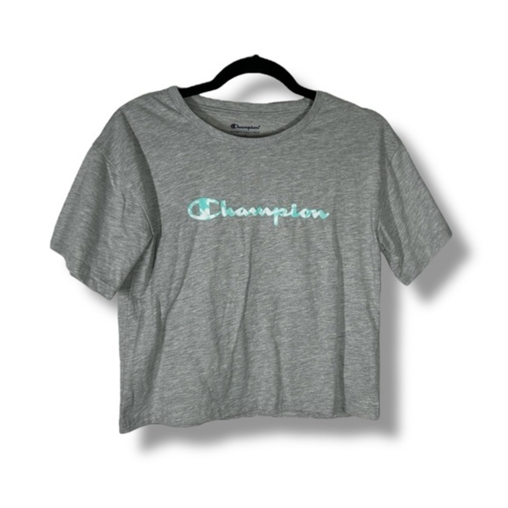 NWT Champion Gray Branded Cropped Tshirt Size Large - “Rambert”